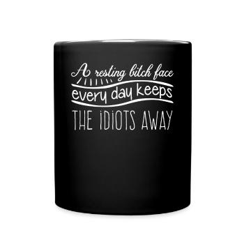 RBF Bitchy Resting Face - Full Color Mug - black - Front