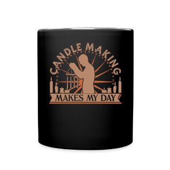 Candle Making makes my day - Full Color Mug - black - Front