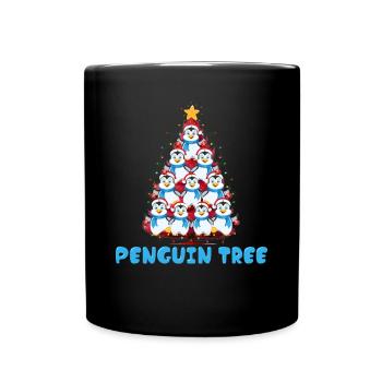 Christmas Tree Penguin Tree Christmas Firs - Full Color Mug - black - Front