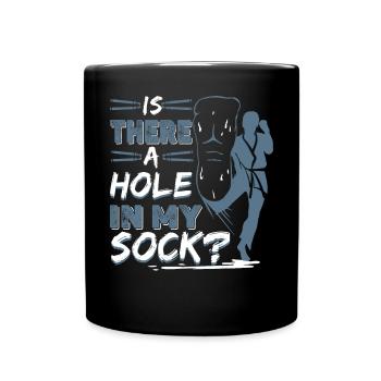 Is there a hole in my sock? - Full Color Mug - black - Front