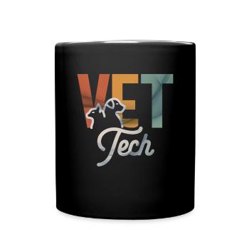 Funny Vet Tech Art Men Women Veterinarian - Full Color Mug - black - Front