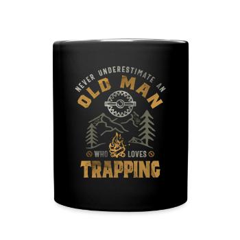Trapping Trap Hunting Trapper - Full Color Mug - black - Front