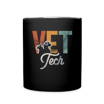 Funny Vet Tech Art Men Women Veterinarian - Full Color Mug - black - Front