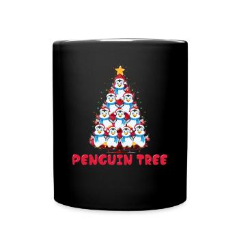 Christmas Tree Penguin Tree Christmas Firs - Full Color Mug - black - Front