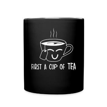 Tea Cup Of Tea Drinkers Tea Bag - Full Color Mug - black - Front