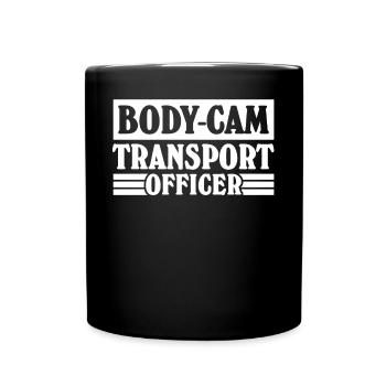 Police Officer Body-Cam Policeman - Full Color Mug - black - Front