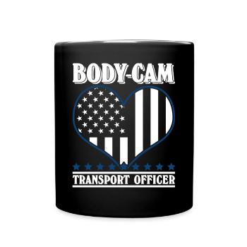 Police Body-Cam Policeman - Full Color Mug - black - Front