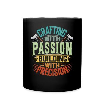 Handyman Handcrafter - Crafting With Passion - Full Color Mug - black - Front