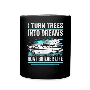 Boat Builder Top - Funny Boat Saying - Full Color Mug - black - Front
