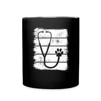 Stethoscope Sketch - Full Color Mug - black - Front