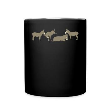 Donkeys - Full Color Mug - black - Front