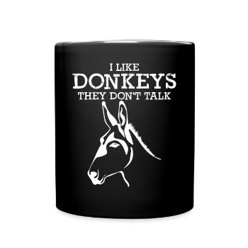 Donkeys Joke Donkey - Full Color Mug - black - Front