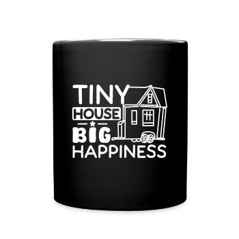 Tiny house big happiness - Full Color Mug - black - Front