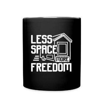 Tiny house less space more freedom - Full Color Mug - black - Front