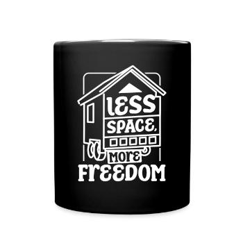 Tiny house less space more freedom - Full Color Mug - black - Front