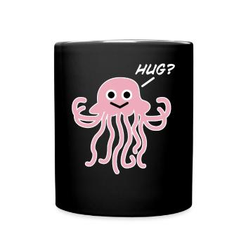 Jellyfish Hug Sea Jellies - Full Color Mug - black - Front