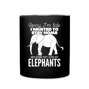 Elephant Joke Elephants - Full Color Mug - black - Front