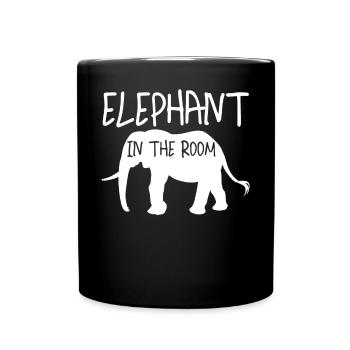 Elephants Joke Elephant - Full Color Mug - black - Front