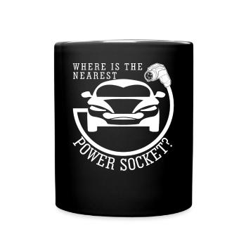 Chargeur pour véhicule électrique - Tasse colorée - noir - Devant