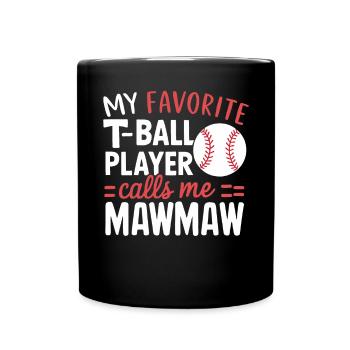 Baseball Grandma Grandmother Grandparents Day - Full Color Mug - black - Front