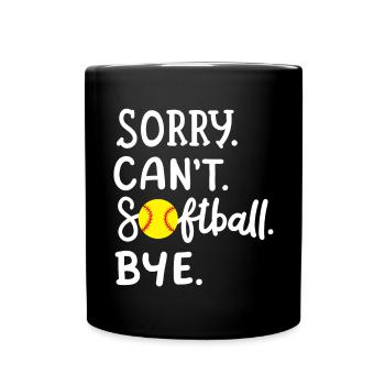Softball Softball player - Full Color Mug - black - Front