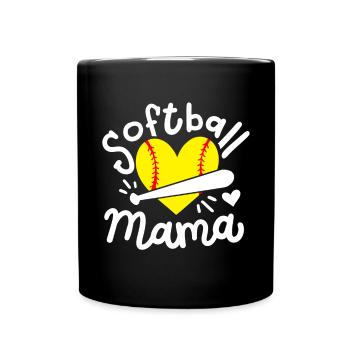 Softball - Full Color Mug - black - Front
