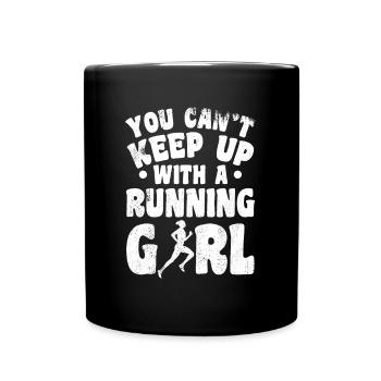 Running Girl - Full Color Mug - black - Front