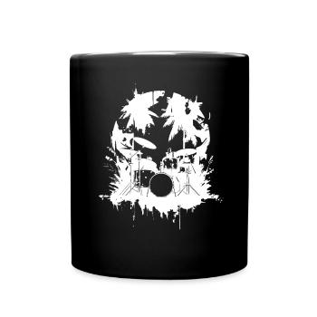 Drum Kit Graphic - Full Color Mug - black - Front