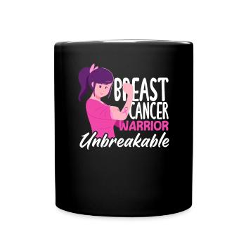 Breast Cancer Awareness Supporter - Full Color Mug - black - Front