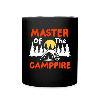 Camping Campfire Camper - Full Color Mug - black - Front