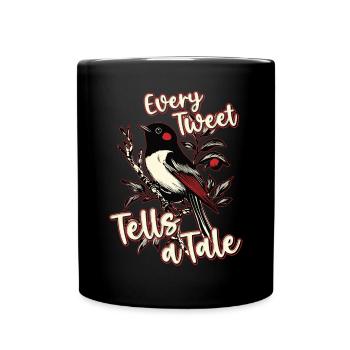 Every Tweet Tells a Tale Birdwatching Birdwatcher - Full Color Mug - black - Front