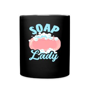 Soap Making Soap Lady - Full Color Mug - black - Front