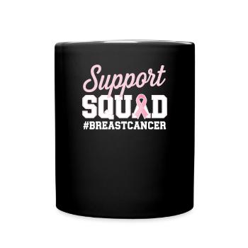 Breast Cancer Support Squad - Full Color Mug - black - Front