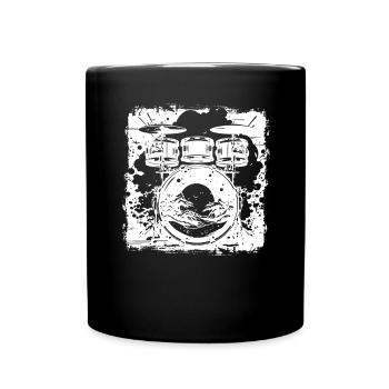 Drum Kit Sketch - Full Color Mug - black - Front
