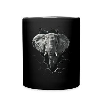 Elephant - Full Color Mug - black - Front
