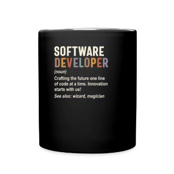 Software Developer - Crafting the Future with Code - Full Color Mug - black - Front