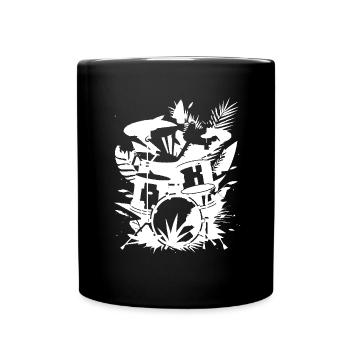 Drum Kit Graphic - Full Color Mug - black - Front