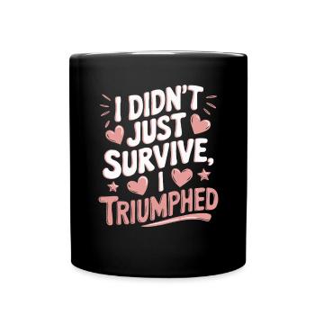 Cancer Survivor Chemotherapy Chemo Beat Cancer - Full Color Mug - black - Front