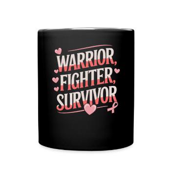 Cancer Survivor Chemotherapy Chemo Beat Cancer - Full Color Mug - black - Front