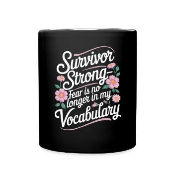 Cancer Survivor Chemotherapy Chemo Beat Cancer - Full Color Mug - black - Front