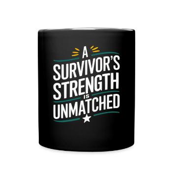 Cancer Survivor Chemotherapy Chemo Beat Cancer - Full Color Mug - black - Front
