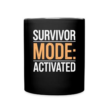 Cancer Survivor Chemotherapy Chemo Beat Cancer - Full Color Mug - black - Front