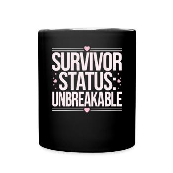 Cancer Survivor Chemotherapy Chemo Beat Cancer - Full Color Mug - black - Front
