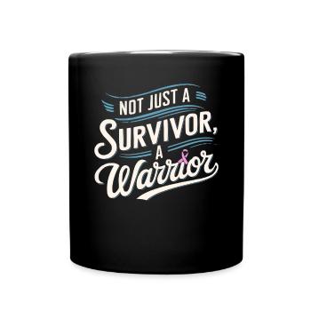 Cancer Survivor Chemotherapy Chemo Beat Cancer - Full Color Mug - black - Front