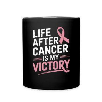 Cancer Survivor Chemotherapy Chemo Beat Cancer - Full Color Mug - black - Front