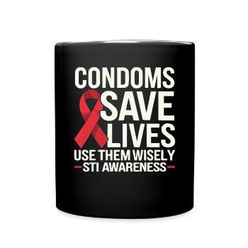 STI Awareness Sexually Transmitted Infections - Full Color Mug - black - Front