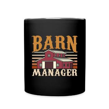 Barn Manager Equestrian Design - Full Color Mug - black - Front