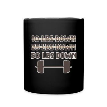 50 Lbs Down 2 - Full Color Mug - black - Front