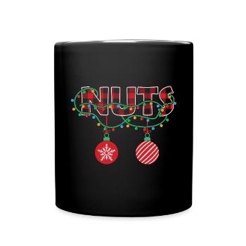 Nuts chestnuts christmas Couples matching - Full Color Mug - black - Front