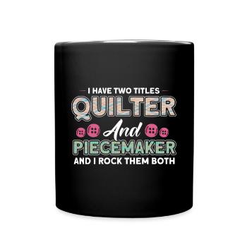 Sewers Design for Quilting Lover Quilting - Full Color Mug - black - Front